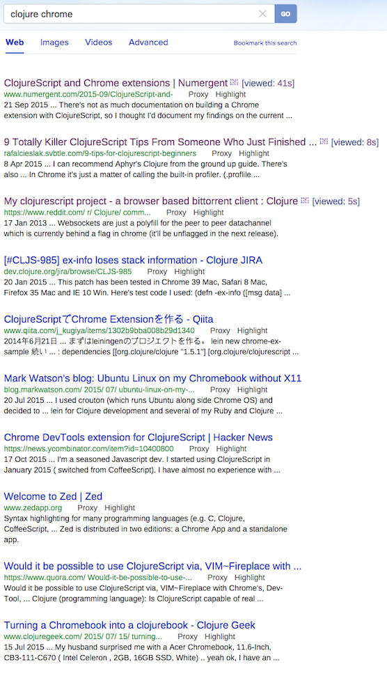 Relevance search after